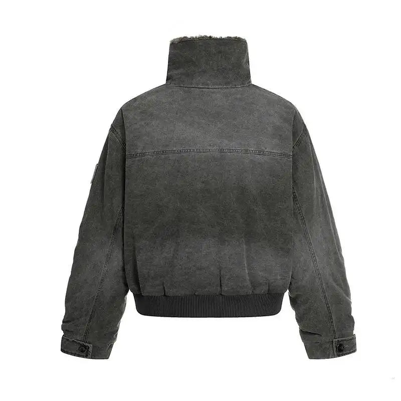 Vintage Mens Fleece Lined Padded Coat Jacket — dettaglio della stampa