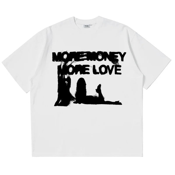 Y2K Vintage "More Money More Love" Graphic T Shirt