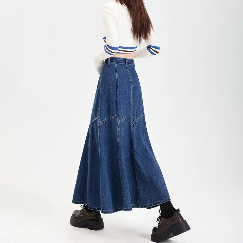 Vintage Patchwork Umbrella Maxi Skirt — dettaglio della stampa