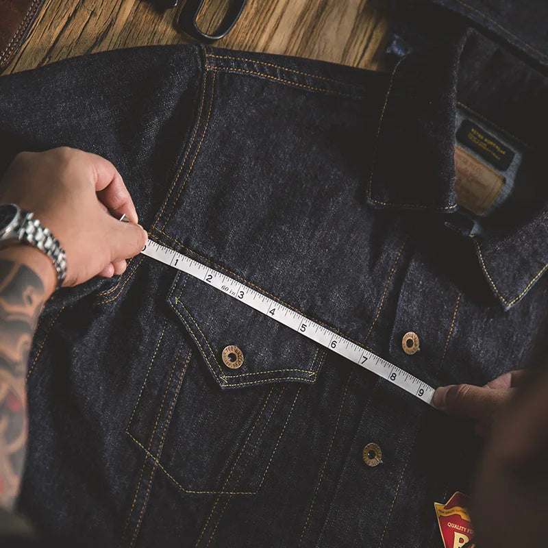 Vintage Washed Denim Jacket — dettaglio della stampa