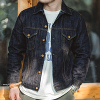 Vintage Washed Denim Jacket — vista posteriore