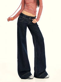 Vintage Womens Low Waist Wide Leg Jeans — dettaglio della stampa