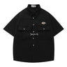 Y2K Waffle Button Up Short Sleeve Shirt