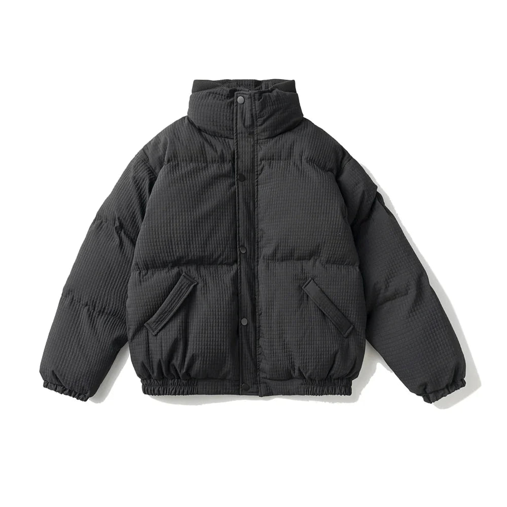 Waffle Shell Padded Puffer Jacket Coat — vista posteriore