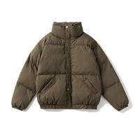 Waffle Shell Padded Puffer Jacket Coat — dettaglio