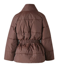 Waist Belt Padded Parka Coat — dettaglio della stampa