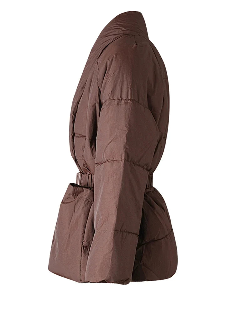 Waist Belt Padded Parka Coat — in alternativa