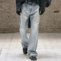 Washed Boot Cut Blue Jeans — vista posteriore