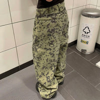 Washed Camouflage Baggy Jeans — vista posteriore