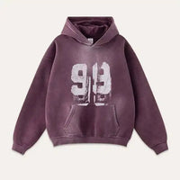 Washed Graphic "99" Hoodie — vista posteriore