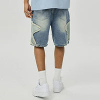 Washed Patchwork Star Straight Jorts — in alternativa