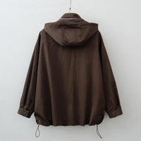 Waterproof Adjustable Long Windbreaker Jacket Coat — dettaglio della stampa