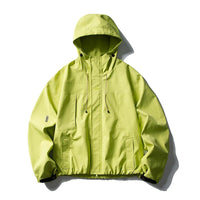 Waterproof Nylon Track Cargo Windbreaker Jacket — vista posteriore