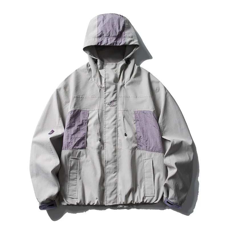 Waterproof Nylon Track Cargo Windbreaker Jacket — dettaglio