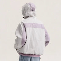 Waterproof Nylon Track Cargo Windbreaker Jacket — dettaglio del tessuto