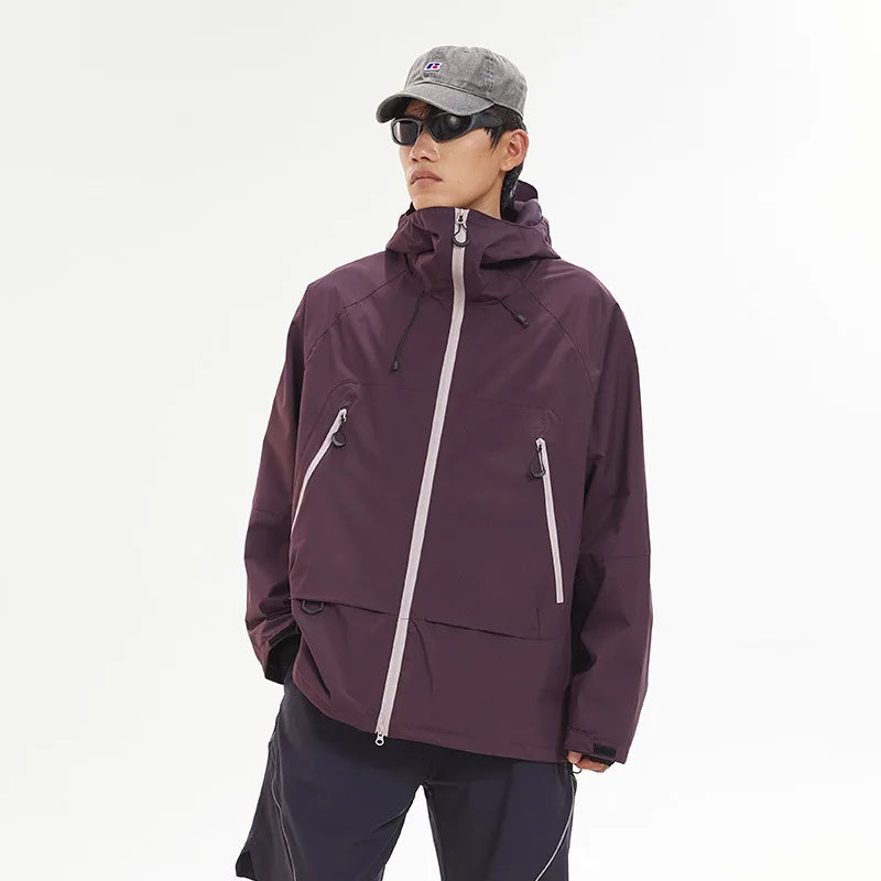 Waterproof Windbreaker Hiking Jacket Coat — vista posteriore