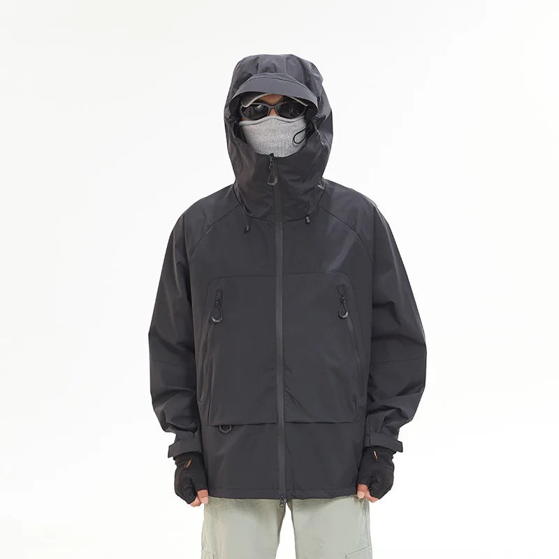 Waterproof Windbreaker Hiking Jacket Coat — dettaglio della stampa