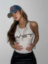 Y2K Wet Mesh Tank Top