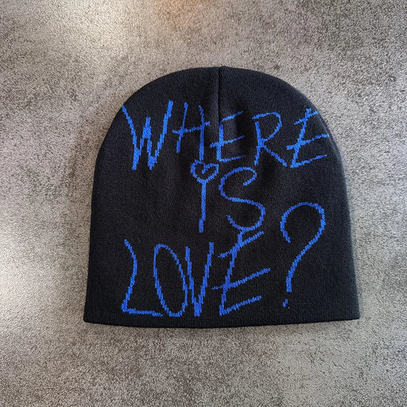 "Where Is Love?" Graphic Beanie — vista frontale