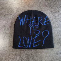 "Where Is Love?" Graphic Beanie — vista frontale