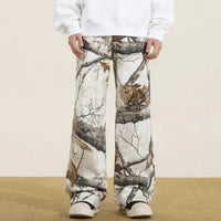 White Forest Camo Baggy Jeans — vista posteriore