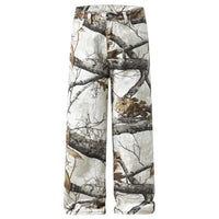 White Forest Camo Baggy Jeans — vista frontale