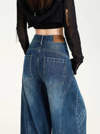 Wide Leg Baggy Barrel Jeans — dettaglio