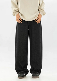 Wide Leg Baggy Dark Wash Jeans — dettaglio