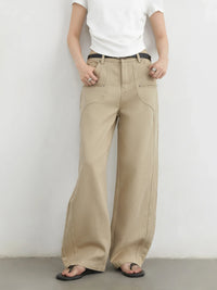 Wide Leg Workwear Boyfriend Fit Jeans — dettaglio