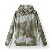 Womens All Over Graphic Breathable Windbreaker Coat — vista posteriore