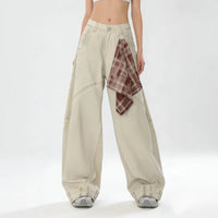 Womens Apricot Baggy Wide Leg Jeans — vista posteriore