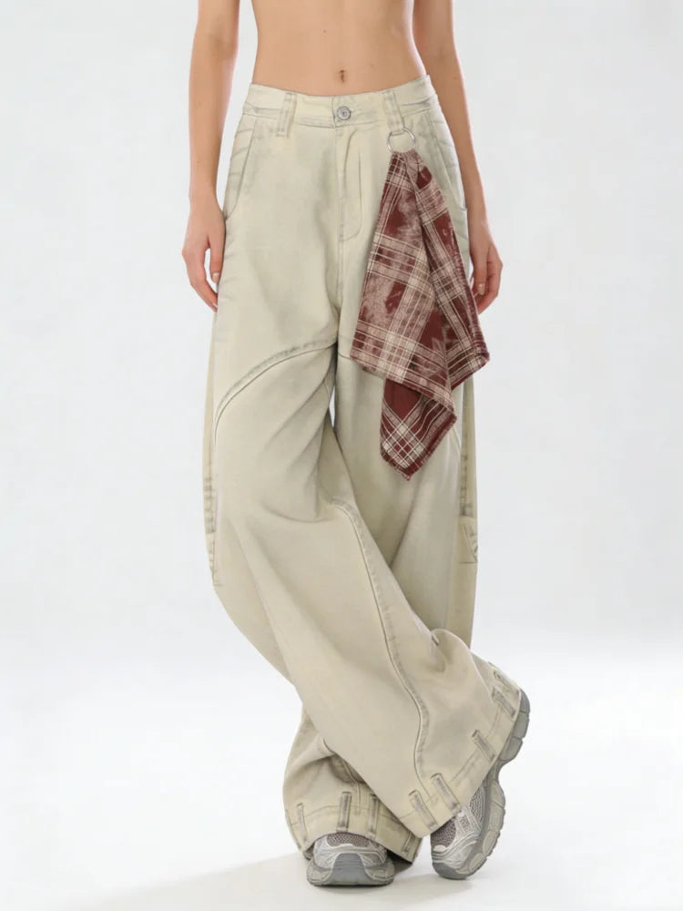 Womens Apricot Baggy Wide Leg Jeans — in alternativa
