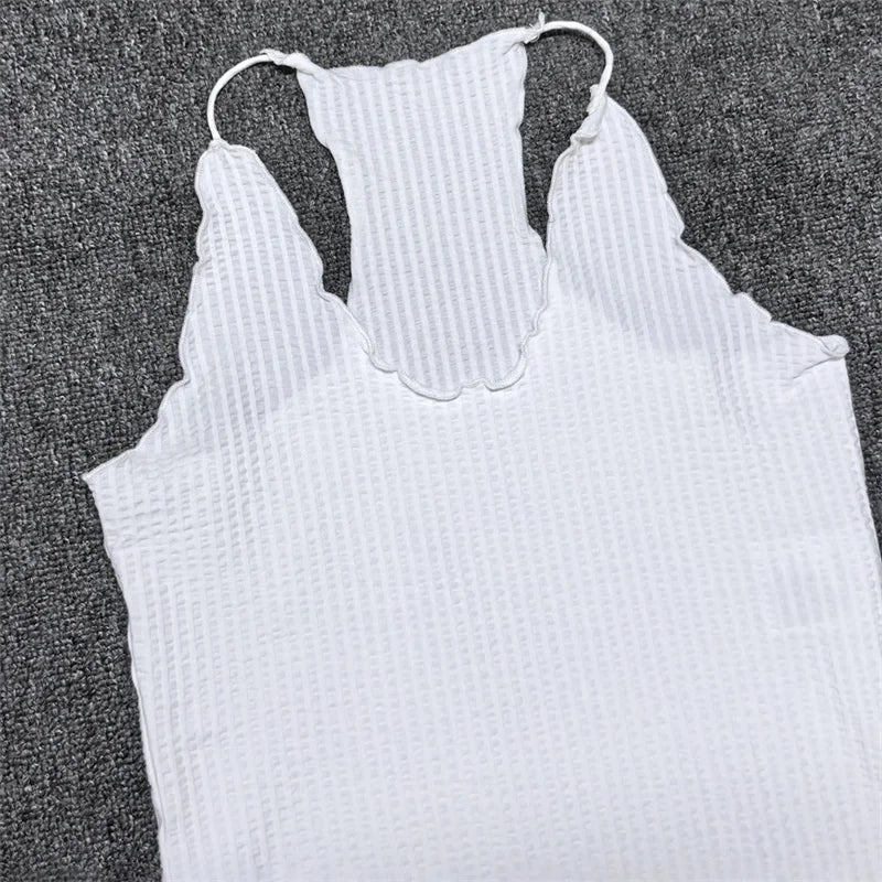 Womens Elastic Slim Fit V Neck Crop Top — dettaglio della stampa