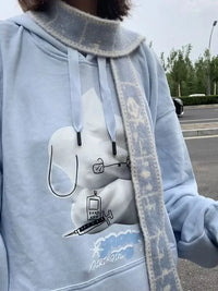 Womens Knitted Narrow Graphic Scarf — in alternativa
