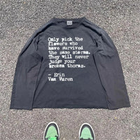 Words Of Wisdom Long Sleeve Graphic Top T Shirts — in alternativa