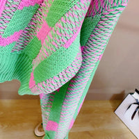 Zerbra Block Long Sleeve Cardigan — dettaglio della stampa