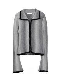 Zip Up Gradient Cardigan Sweater — vista frontale