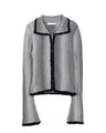 Y2K Zip Up Gradient Cardigan Sweater