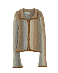 Zip Up Gradient Cardigan Sweater — vista posteriore