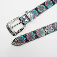 kaleidoscope Totem Rhinestone Belt — dettaglio della stampa