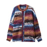Y2k Colour Block Striped Cardigan Sweater