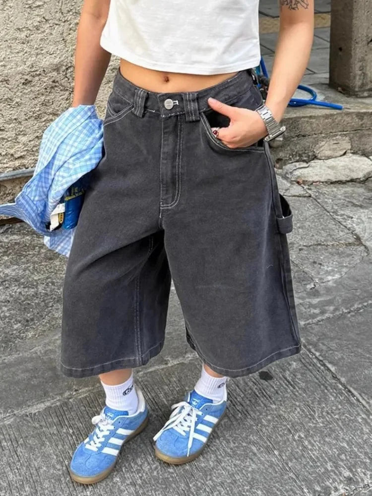Oversized Streetwear Womens Jorts — dettaglio
