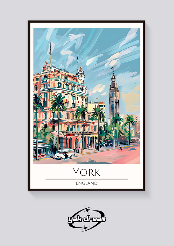 York Cityscape Art Deco Poster